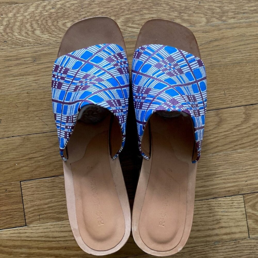 Rachel Comey Jibe Clog in Blue multi print leather,  Size 9, EUC